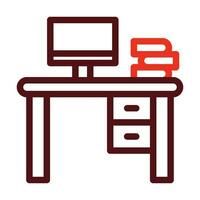 Workspace Vector Thick Line Two Color Icons For Personal And Commercial Use.