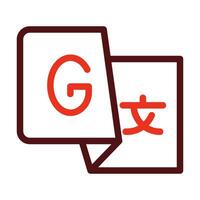 Translate Vector Thick Line Two Color Icons For Personal And Commercial Use.