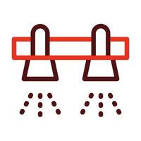 Sprinkler Vector Thick Line Two Color Icons For Personal And Commercial Use.