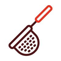 Strainer Vector Thick Line Two Color Icons For Personal And Commercial Use.