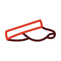 Visor Vector Thick Line Two Color Icons For Personal And Commercial Use.