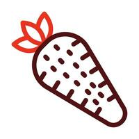 Carrots Vector Thick Line Two Color Icons For Personal And Commercial Use.