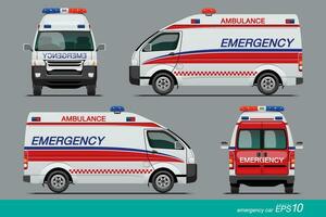 White Emergency Vehicle Template vector