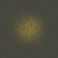 Gold glittering dust on a gray background. Dust with gold glitter effect and empty space for your text.  Vector illustration