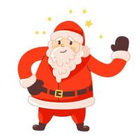 Happy Santa Claus isolated on a white background. vector