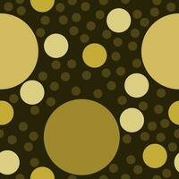 Editable Vector of Abstract Brown Circles Seamless Pattern With Dark Background and Decorative Element