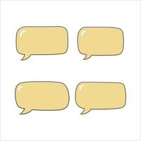 Abstract hand drawn speech bubble isolated vector illustration.