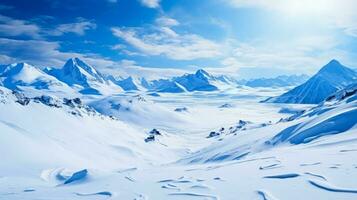 profundo nieve Snowboarding abajo intacto montaña pendientes antecedentes con vacío espacio para texto foto