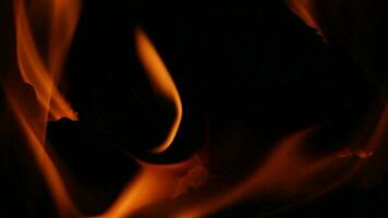 Fireplace, wood burning, close up video