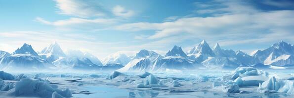 glacial grietas en panorámico montaña paisaje antecedentes con vacío espacio para texto foto