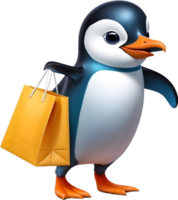 cartoon animal with shopping bags png