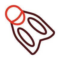 Flippers Vector Thick Line Two Color Icons For Personal And Commercial Use.