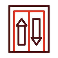 Elevator Vector Thick Line Two Color Icons For Personal And Commercial Use.