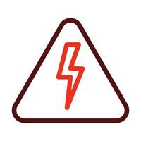 High Voltage Vector Thick Line Two Color Icons For Personal And Commercial Use.