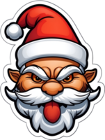 Santa Claus cartone animato testa, Santa Claus cappello, Santa Claus viso , ai generativo png