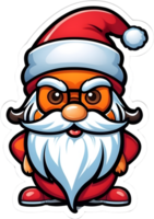 santa claus tecknad serie huvud, santa claus hatt, santa claus ansikte , ai generativ png