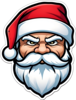 Santa Claus cartone animato testa, Santa Claus cappello, Santa Claus viso , ai generativo png