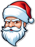 Santa Claus cartone animato testa, Santa Claus cappello, Santa Claus viso , ai generativo png