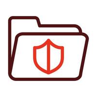 Security Vector Thick Line Two Color Icons For Personal And Commercial Use.