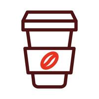 Coffee Vector Thick Line Two Color Icons For Personal And Commercial Use.