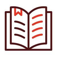 Open Book Vector Thick Line Two Color Icons For Personal And Commercial Use.