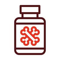 Poison Vector Thick Line Two Color Icons For Personal And Commercial Use.