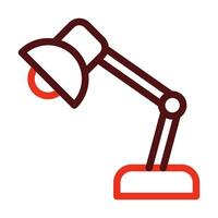 Desk Lamp Vector Thick Line Two Color Icons For Personal And Commercial Use.