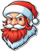 santa claus desenho animado cabeça, santa claus chapéu, santa claus face , ai generativo png