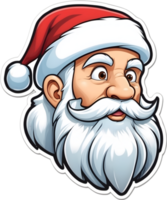 Père Noël claus dessin animé diriger, Père Noël claus chapeau, Père Noël claus visage , ai génératif png