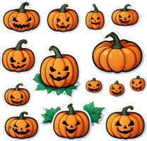 calabaza icono con hojas y hojas ai generativo png