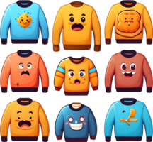 sweater set , cartoon style ai generative png