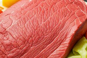 fresh raw beef meat. AI Generative Pro Photo