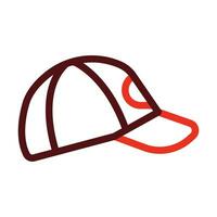 gorra vector grueso línea dos color íconos para personal y comercial usar.