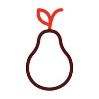 Pear Vector Thick Line Two Color Icons For Personal And Commercial Use.