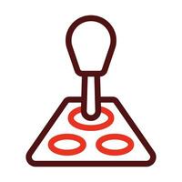 Joystick Vector Thick Line Two Color Icons For Personal And Commercial Use.