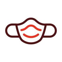 Mask Vector Thick Line Two Color Icons For Personal And Commercial Use.