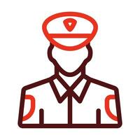 Cop Vector Thick Line Two Color Icons For Personal And Commercial Use.