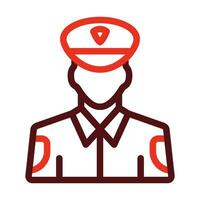 Cop Vector Thick Line Two Color Icons For Personal And Commercial Use.