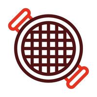 BBQ Grill Vector Thick Line Two Color Icons For Personal And Commercial Use.