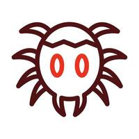 Tarantula Vector Thick Line Two Color Icons For Personal And Commercial Use.