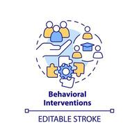 2D editable multicolor behavioral interventions icon, simple isolated vector, learning theories thin line illustration. vector