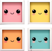 färgrik kvadrater av annorlunda färger på ai generativ png