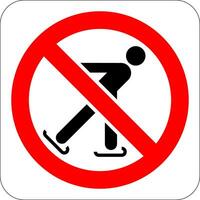 No Ice skating Sign vector