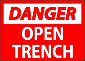 Danger Sign Open Trench vector