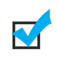 checklist vinkje icoon knop vlak ontwerp png