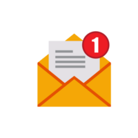 notification message ou courrier avec bulle discours plat conception png