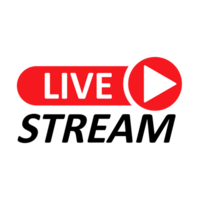 live stream label badge sign flat design png