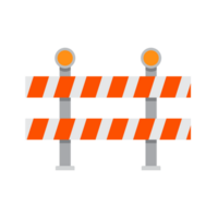 road traffic sign  cone barrier in flat design png