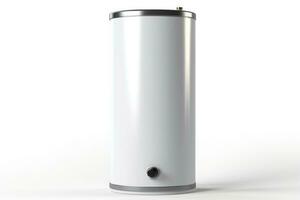 Water heater tank isolated on a white background photo