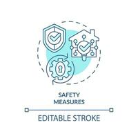 2D editable safety measures icon representing moving service, monochromatic isolated vector, blue thin line illustration. vector